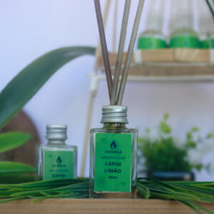 Difusor de Ambiente Capim Limão | Candela Aromas - Perfume Fresco e Duradouro,30 ML